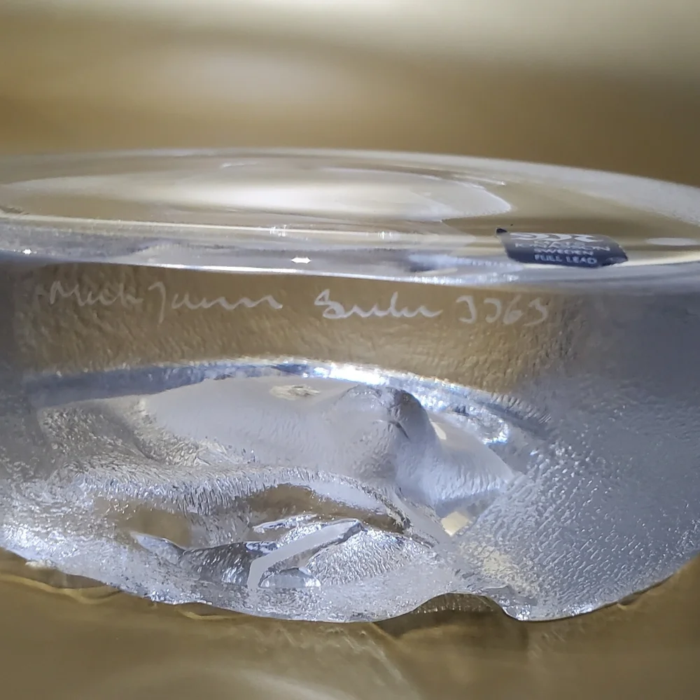 Mats Jonasson Sweden 🇸🇪 Lead Crystal Panda 🐼 4 1/2" Art Glass Signed Numbered - Picture 14 of 16